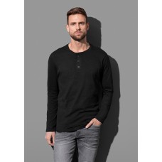 Henley T-shirt Long Sleeves for him